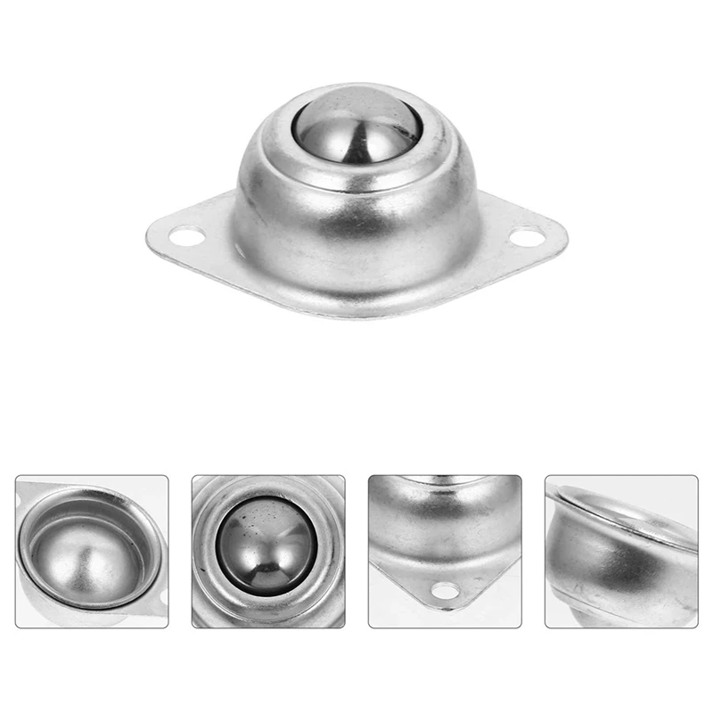 Bola de transferencia montada en brida, tornillo de acero, rodamiento de bolas redondo, rueda de rotación Universal para muebles de transmisión