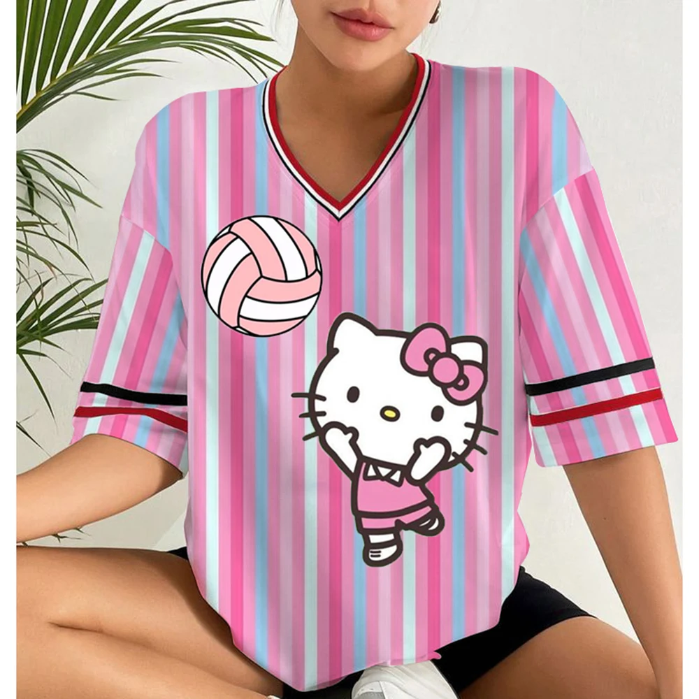 

Summer Sports Men's T-shirt Hello Kitty 3D Printed Women's Sports Summer Sportswear Quick Drying Sports T-shirt