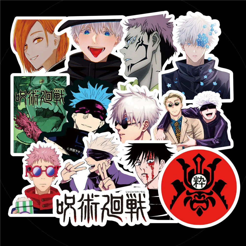 50Pcs Japanese Anime Jujutsu Kaisen Series Graffiti Stickers Suitable for Laptop Helmets Desktop Decoration DIY Stickers Toys