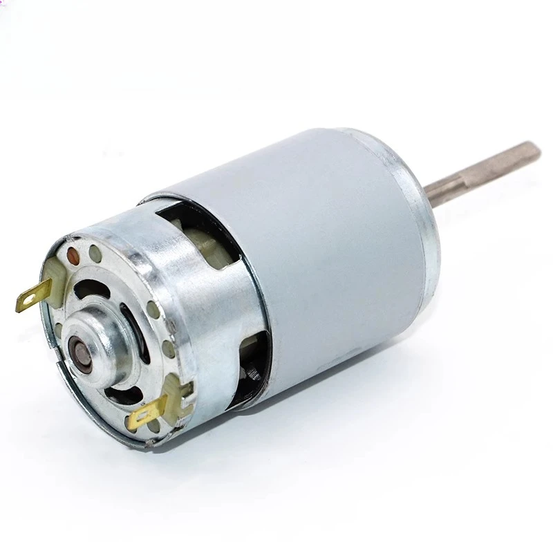 775 มอเตอร์ขยายเพลาแรงบิดขนาดใหญ่มอเตอร์พัดลม DC12V 3500rpm 24V 7000rpm micro DC มอเตอร์ขนาดเล็กอุปกรณ์เสริม ball แบริ่ง