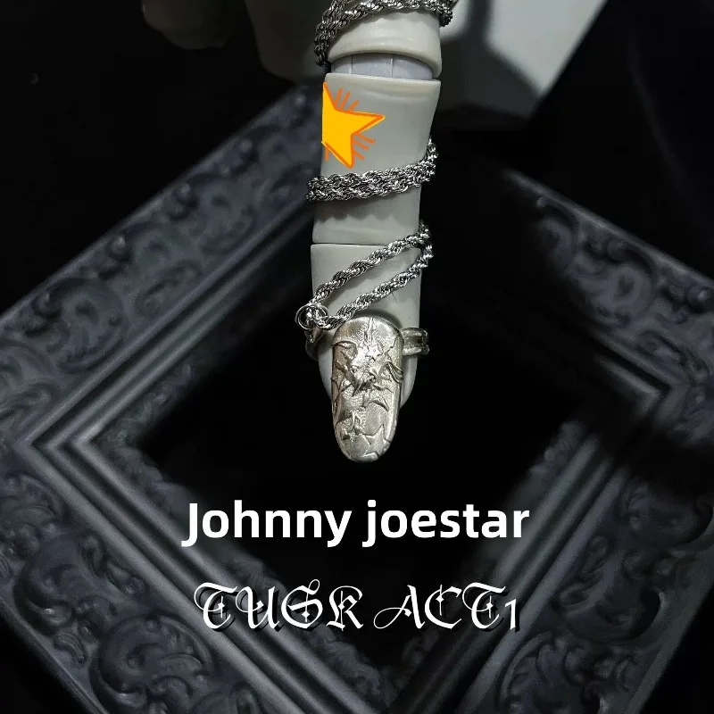 JOJO's Wonderful Adventure Jonny Jonas Tooth Necklace Ring Dual-purpose Fashion Creative New Animation Pendant
