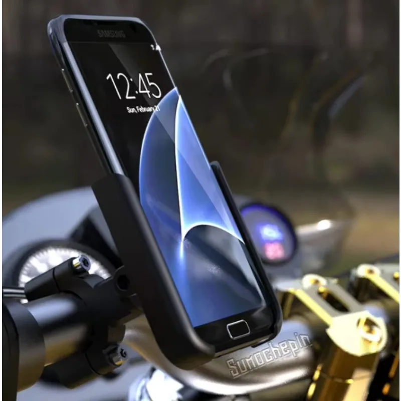 Support de téléphone universel en alliage d'aluminium pour guidon de moto, vélo, accessoires de scooter, réglable
