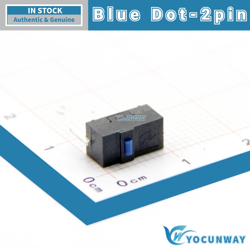 5 Pcs New Original TTC Blue Dot Mouse Micro Switch - 2-Pin Button - Compatible with N3903, Saitike RAT3, 5 Accessories, 7 Roller