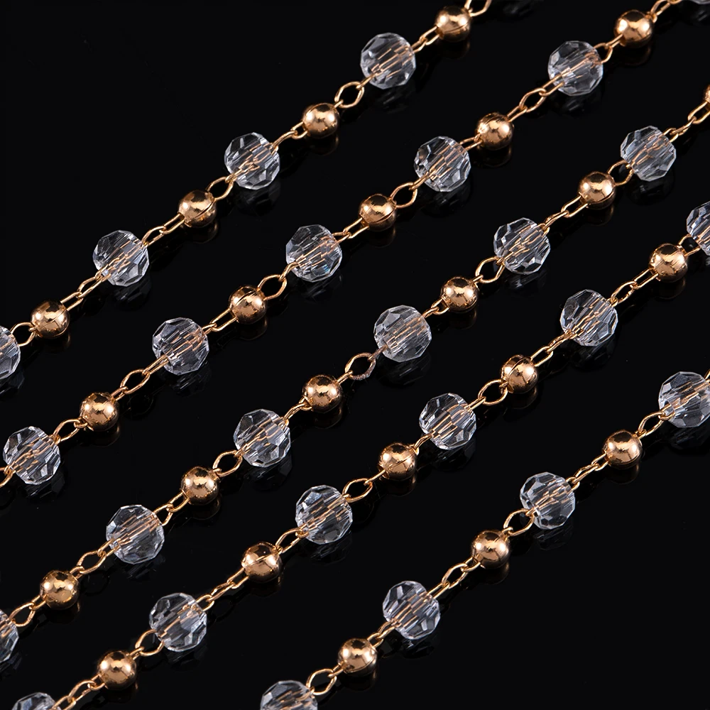 Nieuwe Kristallen Ketting Goud - Pearl Trim Chain recensie en prijs
