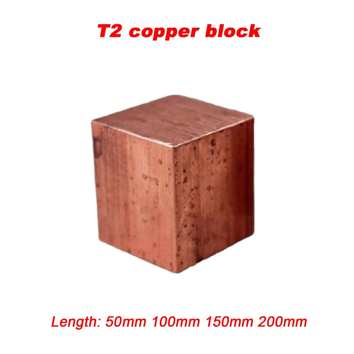 Pure Copper C1100 Electrode, Copper Rectangular Material Cut T2 Purple Copper Block, Purple Copper Row, Customized Zero