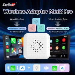 2026 New Mini 5/3 Pro CarlinKit 5.0 Wireless Adapter Wireless Android Auto CarPlay USB Dongle 5Ghz WiFi BT Fast Connect
