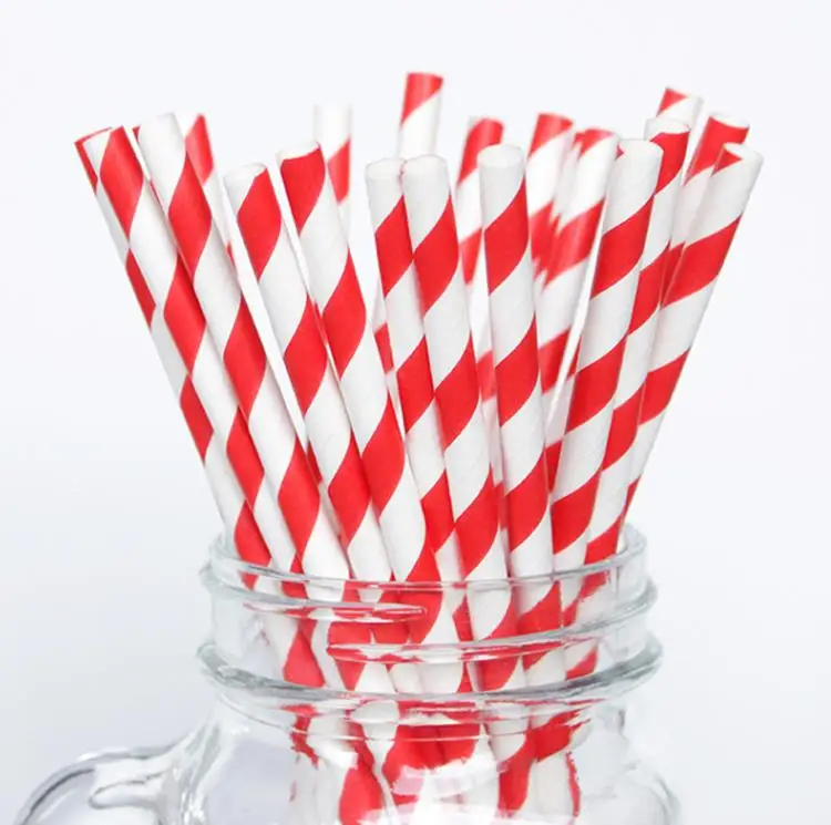 Disposable Stripe Paper Straw 20cm Eco-friendly For Kids Party Decor Short Mini Drinking Straws Wholesale SN6321