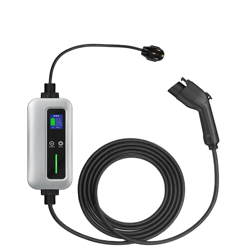 Level 2 Type 1 40A EV Charger Portable EVSE Home Electric Vehicle Charging Station