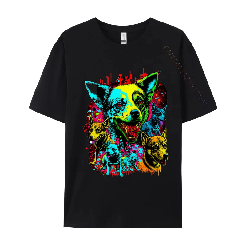 

Dog Zombie T-shirt Retro T-Shirt Designer Printed On Cotton Men T Shirts Youthful Casual Graphic T Shirts