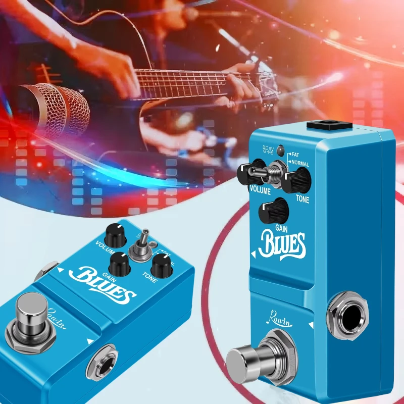 Rowin NANO Electric Guitar Pedals Overdrive Classic Blues Drive Bass Pedal Blues Breaker Effect Legendary Blues Tube Tone BD-2