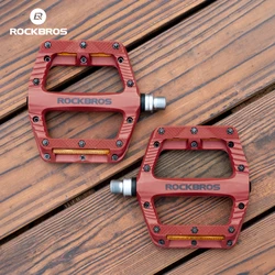 ROCKBROS Nylon Bike Pedals Lightweight Durable Bicycle Pedals Sealed Bearing Bike Pedals Non-Slip Pedals