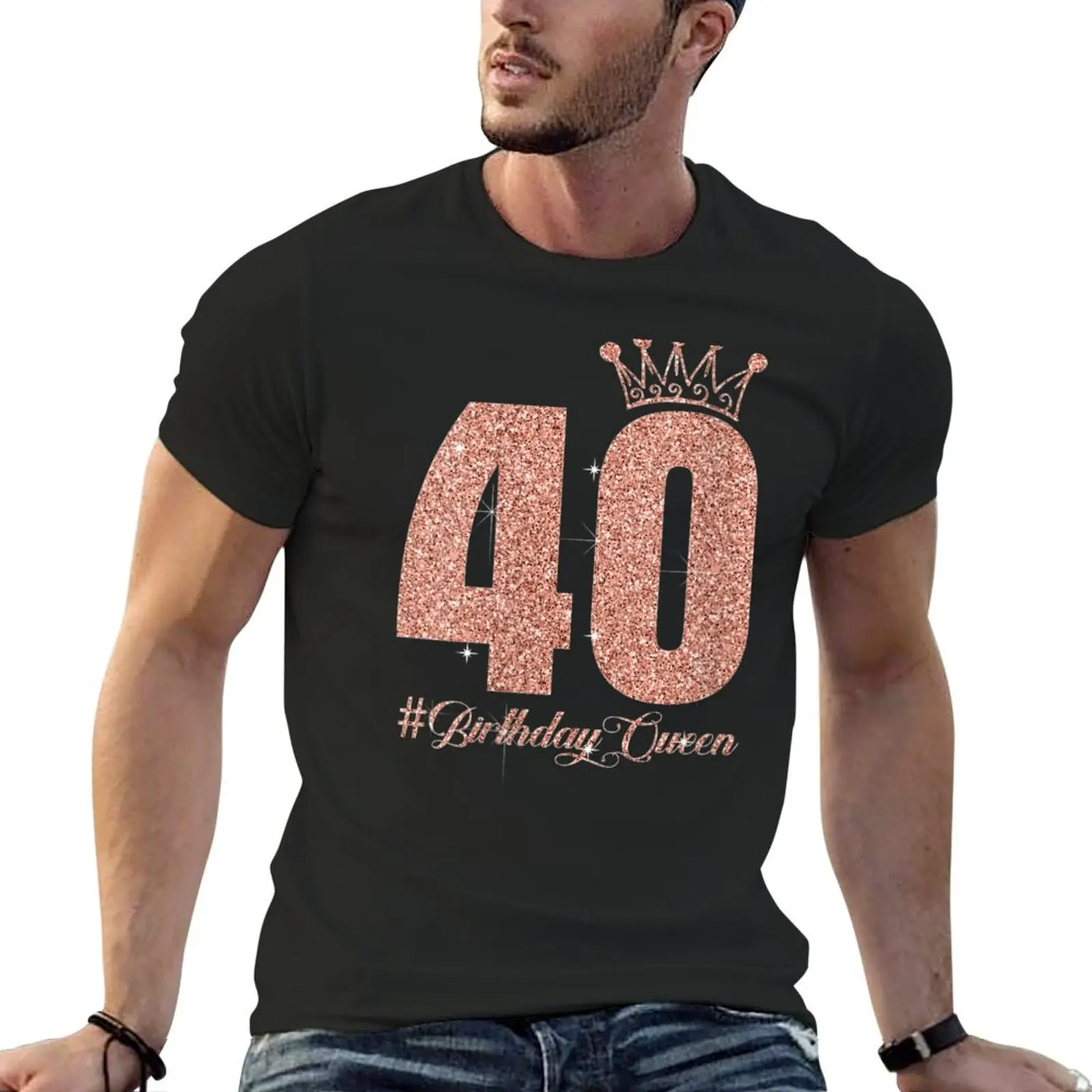 Womens 40 Years Old 40th Birthday For Women Queen 40 & Fabulous T-Shirt graphic t shirts custom t shirt men clothes