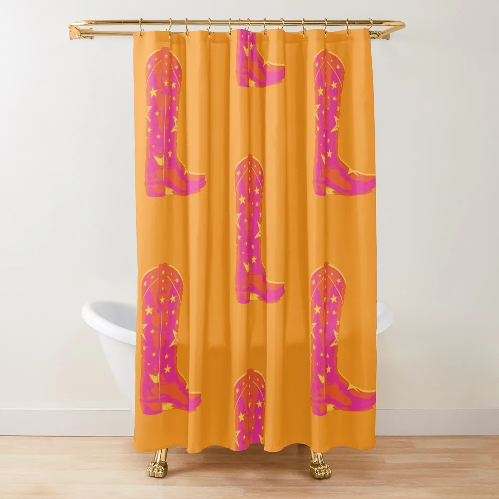 

Pop Art Cowboy Boot Shower Curtain Cover Transparent Bathroom Shower Cute Shower Curtain