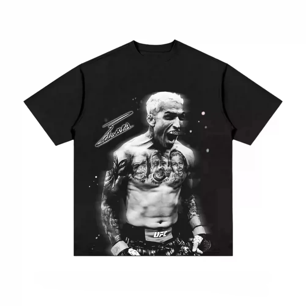 Charles Oliveira 2026 T-Shirt for Men Oversized Comfy Cotton Streetwear Classic Urban Loose Fit Modern Casual Daily Top Summer