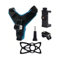 Helmet Strap Mount For Gopro Hero 12 11 10 9 8 7 6 5 4 3 Motorcycle Yi Action Sports Camera Mount Full Face Holder Accessories