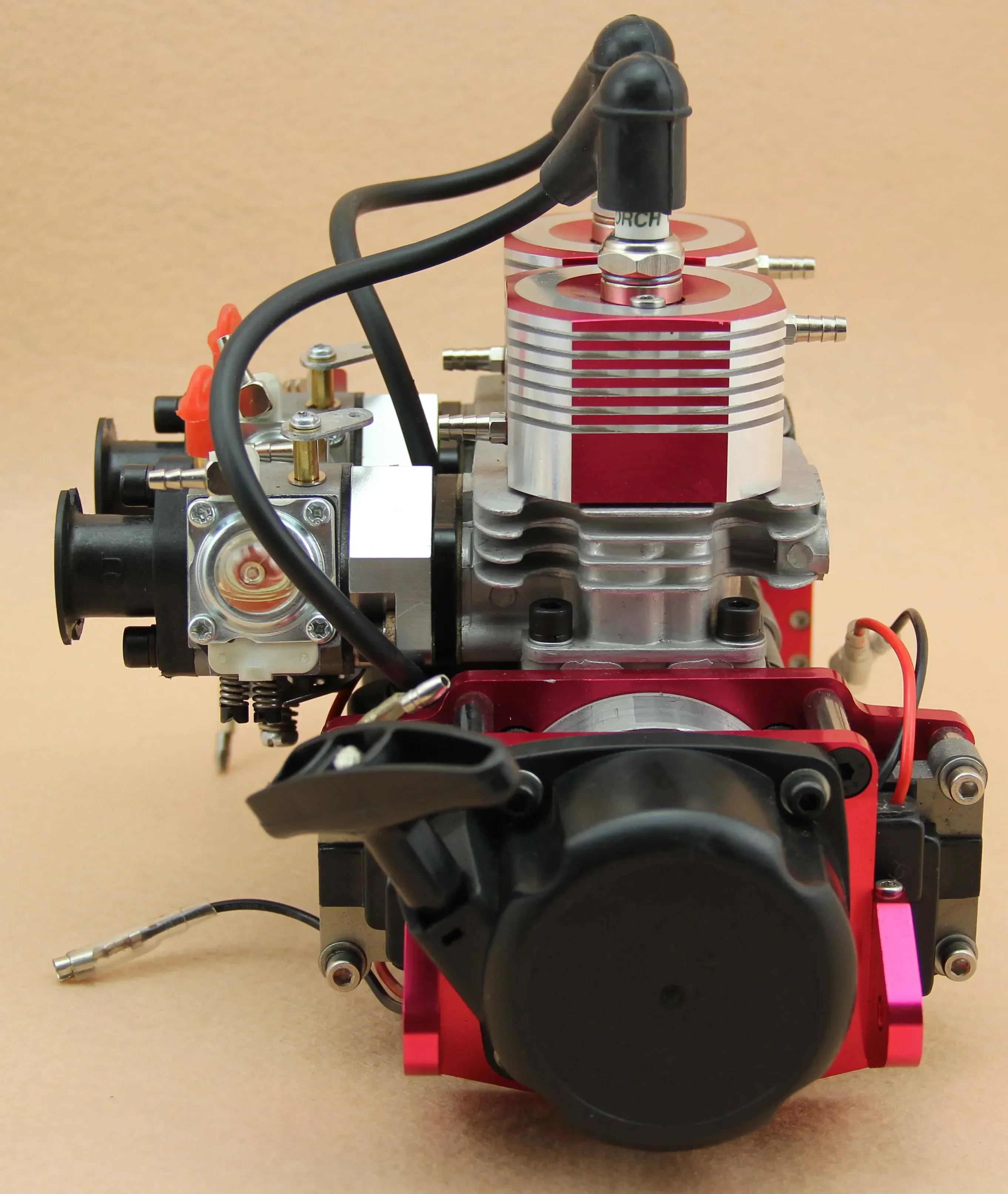 QJ ship model 2E36CM twin cylinder (58CC) gasoline engine, engine