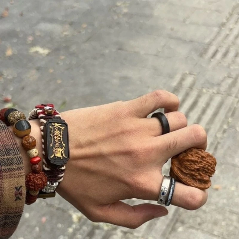 2026 New Style Chinese Style Cinnabar Five Emperors Coins Bracelet Handwoven Birth Year Jewelry Festival Gift for Men Women