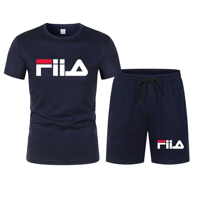 2024 Sommer mode lässig Herren Mesh schnell trocknenden Trainings anzug atmungsaktive Kurzarm T-Shirt und Shorts 2-teiliges Set S-4xl