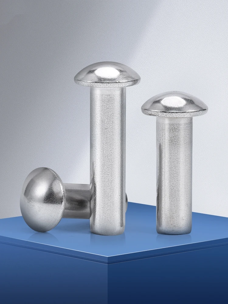 M2 M2.5 M3 M4 M5 M6 M8 304 Stainless Steel GB867 Round Head Rivet Solid Self-plugging Rivet