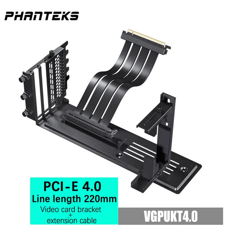 

PHANTEKS VGPUKT4.0_04 PCI-E 4.0 x16 Vertical Video Card Support Frame Kit 7-slot Chassis Modification 4090 Video Card