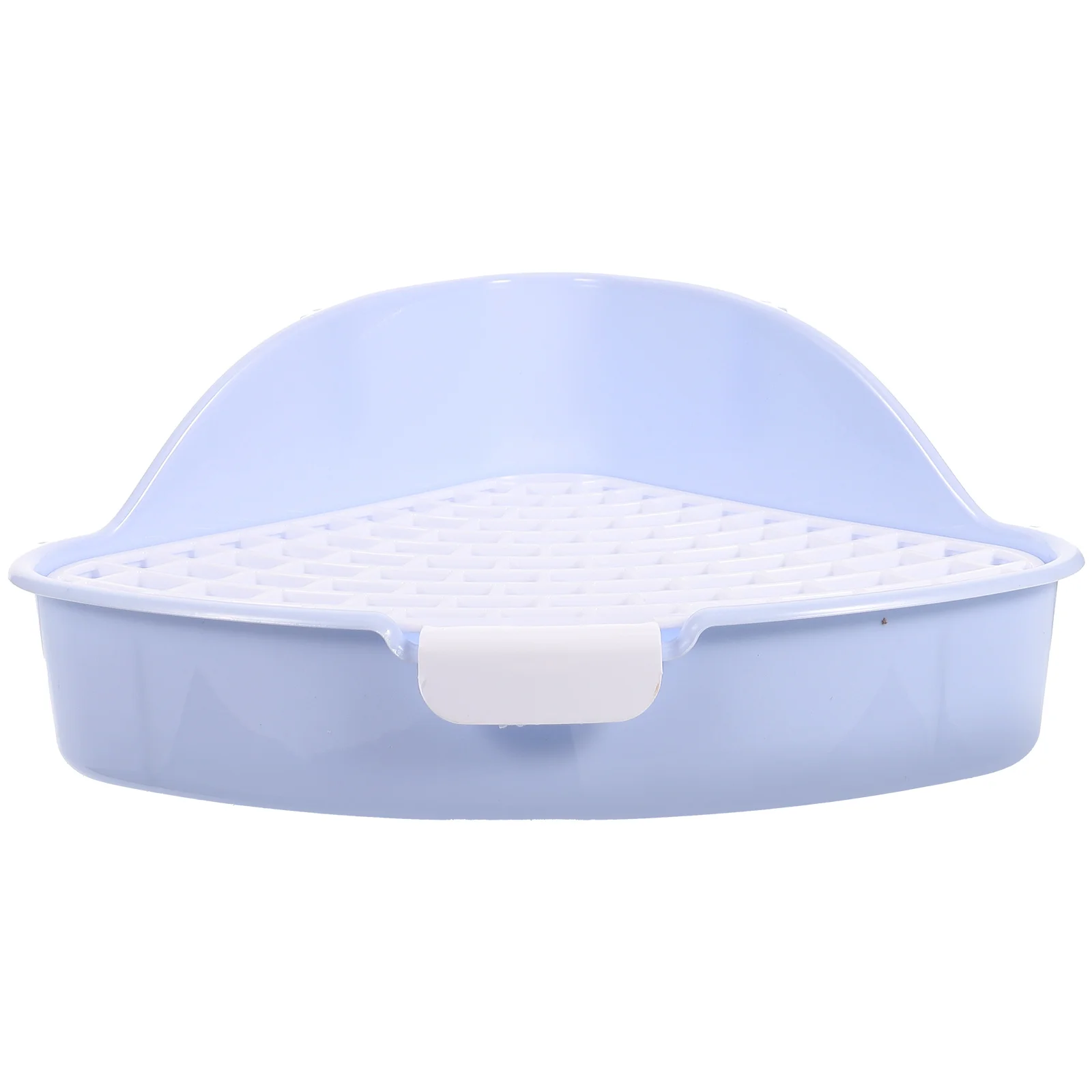 

Pet Litter Tray for Rabbits Guinea Pigs Corner Potty Fixed Point Use Sky-blue High Fence Thick Bottom Net Easy Install