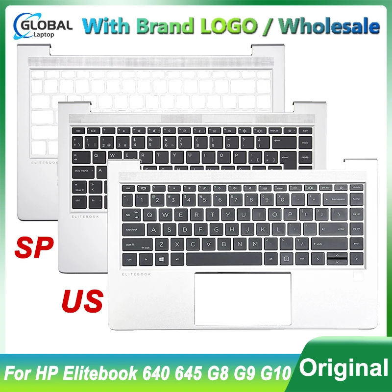 

New US SP Keyboard for HP Elitebook 640 645 G8 G9 G10 Laptop keyboard Palmrest Upper Cover with Backlight Top Case M48794-001