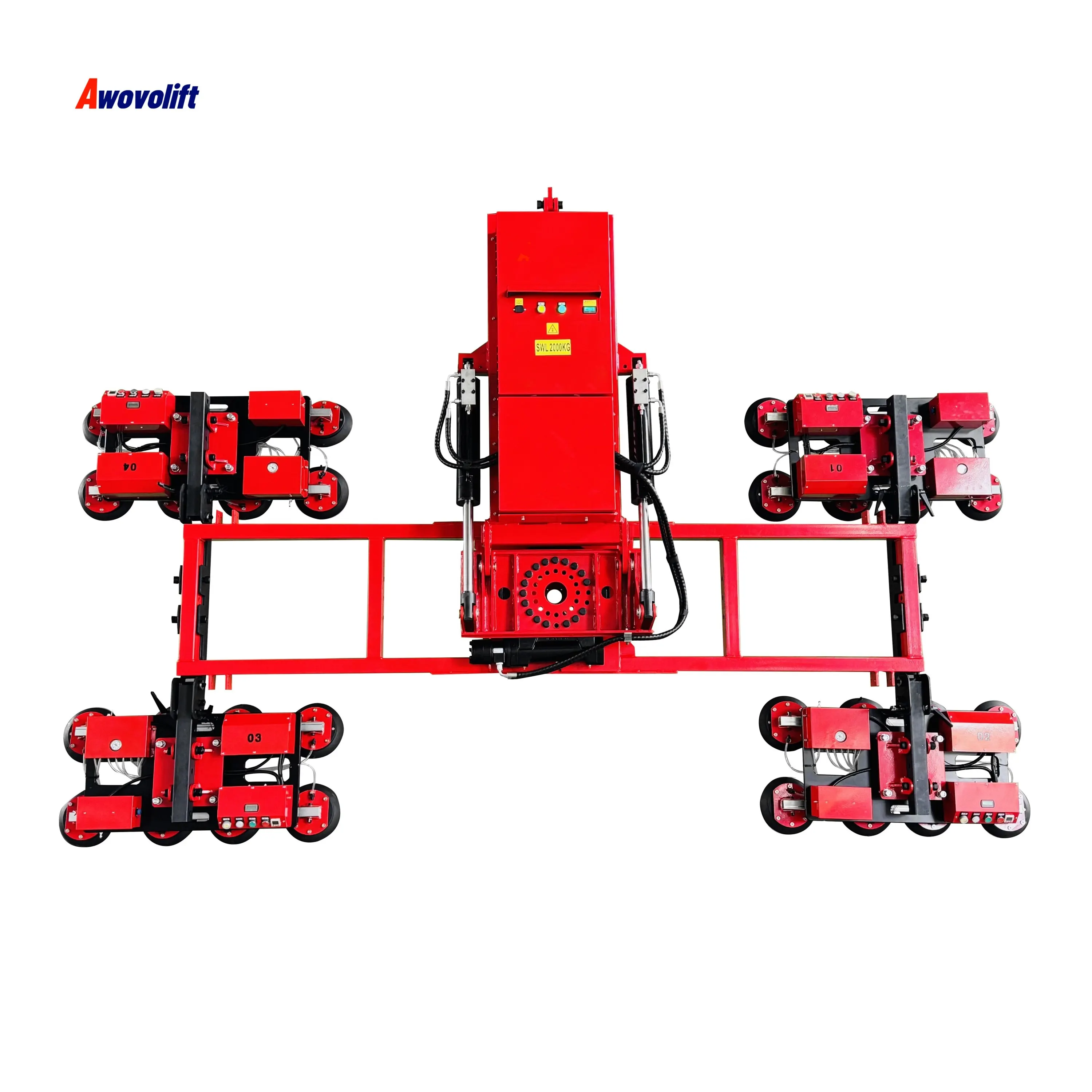 Awovolift 12 tons Huge Glass Curtain Install Hydraulic Vacuum Lifter Wireless Remote Control Lifting With Flip and Rotation CE