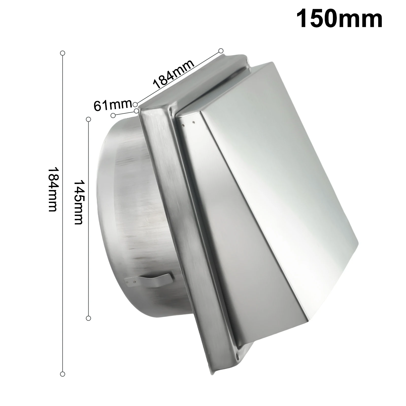 Ventilation de conduit en acier inoxydable, sortie d'air, mur, plafond, évent, étanche, capuchon, haute qualité, 304