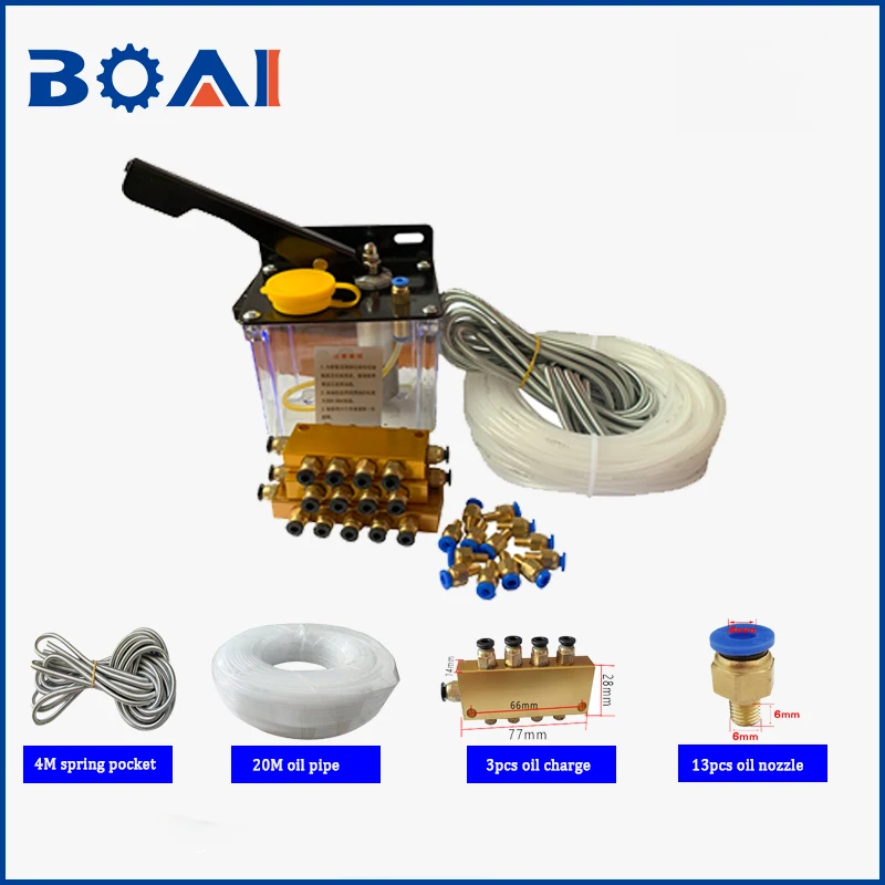 Oil Pump CNC Router Parts Whole Set Contain Oil Pipe, Nozzle,Pump,Oil Charge For Rails/Sliders/Ball screw