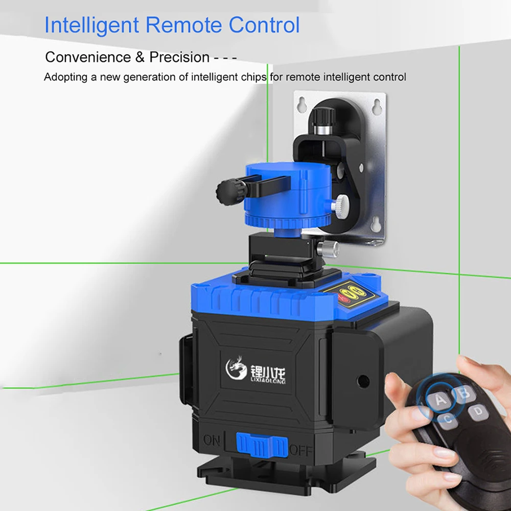 8/12/16 Lines Laser Level Tool Vertical Horizontal Super Powerful Green Beam Laser Level Remote Control