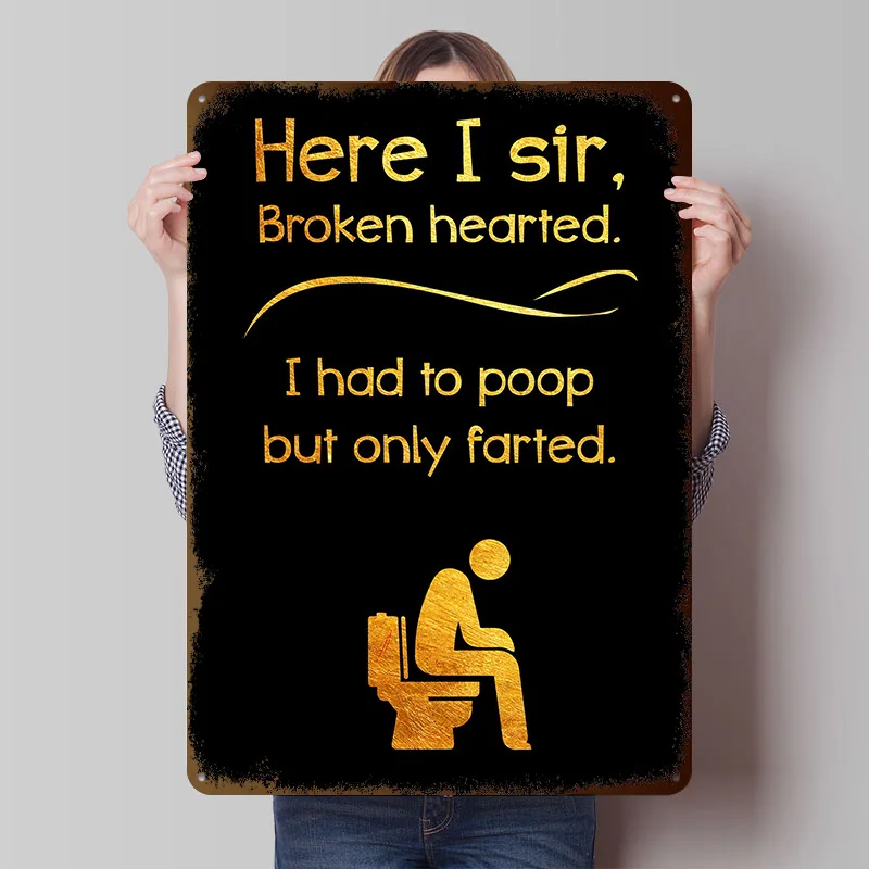 Here I Sire - Póster de Metal Personalizado, Letreros Metálicos Vintage, Placas Retro para Decoración de Habitaciones, Accesorios para Bares de Juegos, Hogar