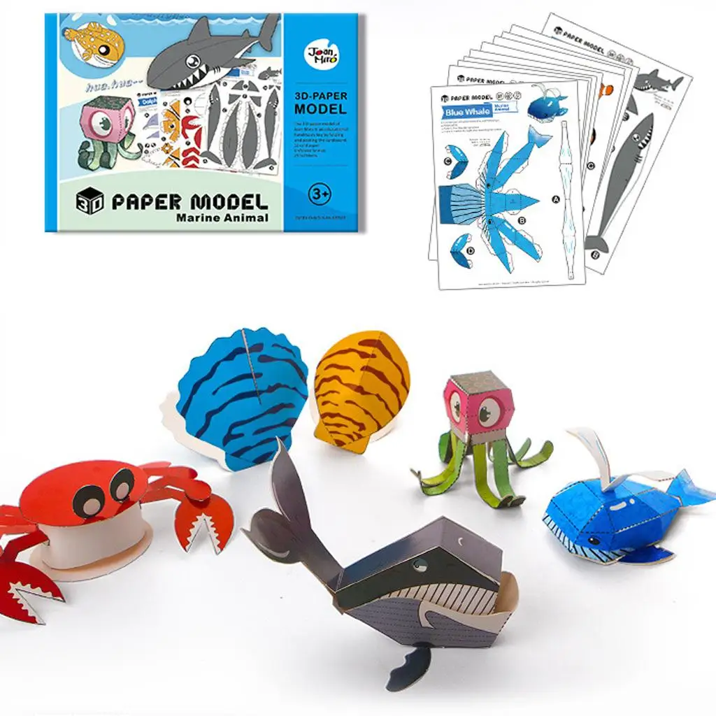 Rompecabezas de papel 3D DIY, rompecabezas de dibujos animados, Juguetes Educativos de desarrollo para niños