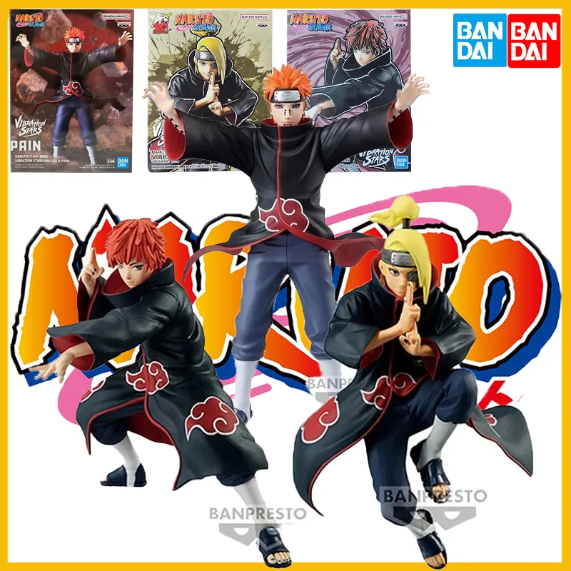 Em estoque original banpresto dor & sasori & deidara naruto anime figura de ação modelo ornamentos caixa brinquedos presente genuíno