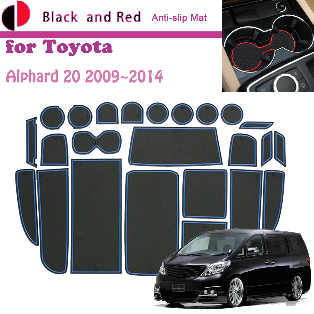 

Резиновый дверной коврик с желобом для Toyota Alphard Vellfire 20 AH20 350 г 2009 ~ 2014 2010 2011 2012 2013подставка под чашку Подушка Подставка под ворота пыленепроницаемый Стик