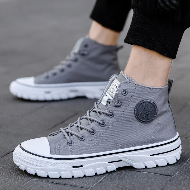 Fashion Men Sneakers Low Top Lace-up Outdoor Men Casual Shoes Flats Breathable Comfortable Canvas Shoes Male Zapatos Hombre