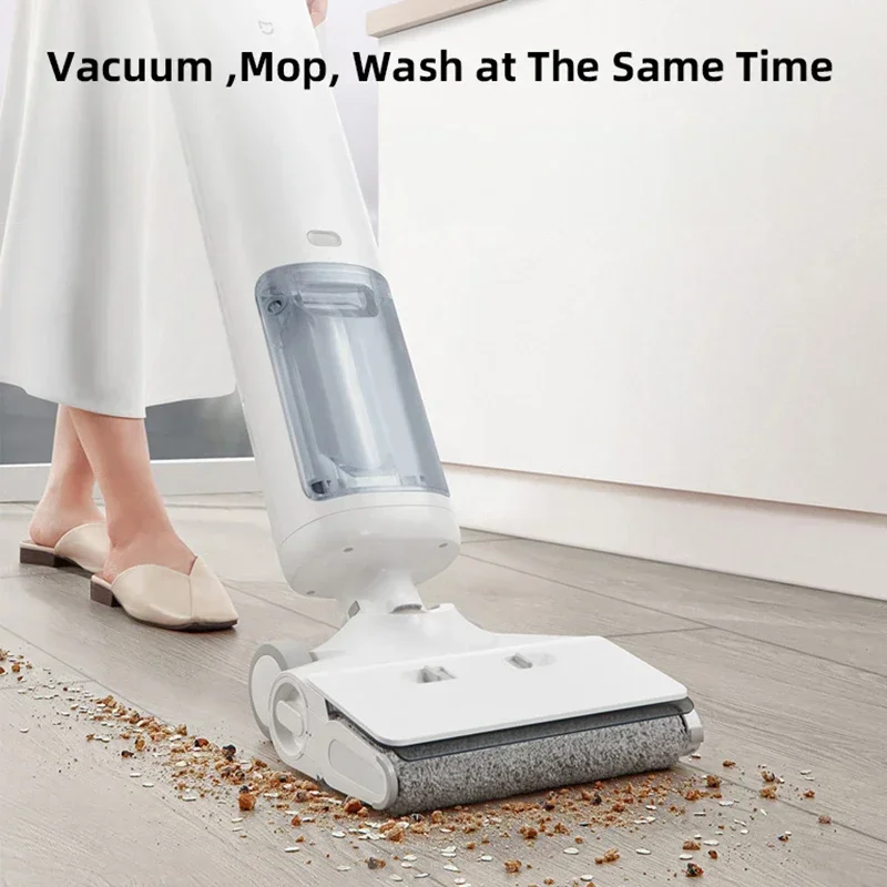 XIAOMI MIJIA Handheld Wireless Floor Washer Vacuum Cleaner Self Cleaning Wet&Dry Home Smart Scrubber With Pulling Force Mopping