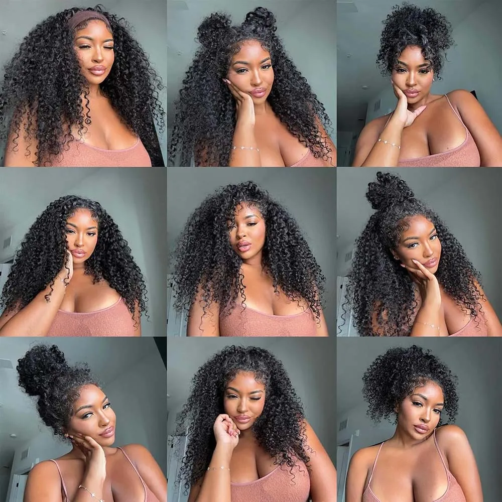 مجعد Hd LaceWig 13x6 شعر الإنسان الدانتيل الباروكة الأمامية 13x4 الدانتيل شعر مستعار أمامي غريب شعر الطفل مجعد الباروكات قبل قطعها 4x4 إغلاق الباروكات #5