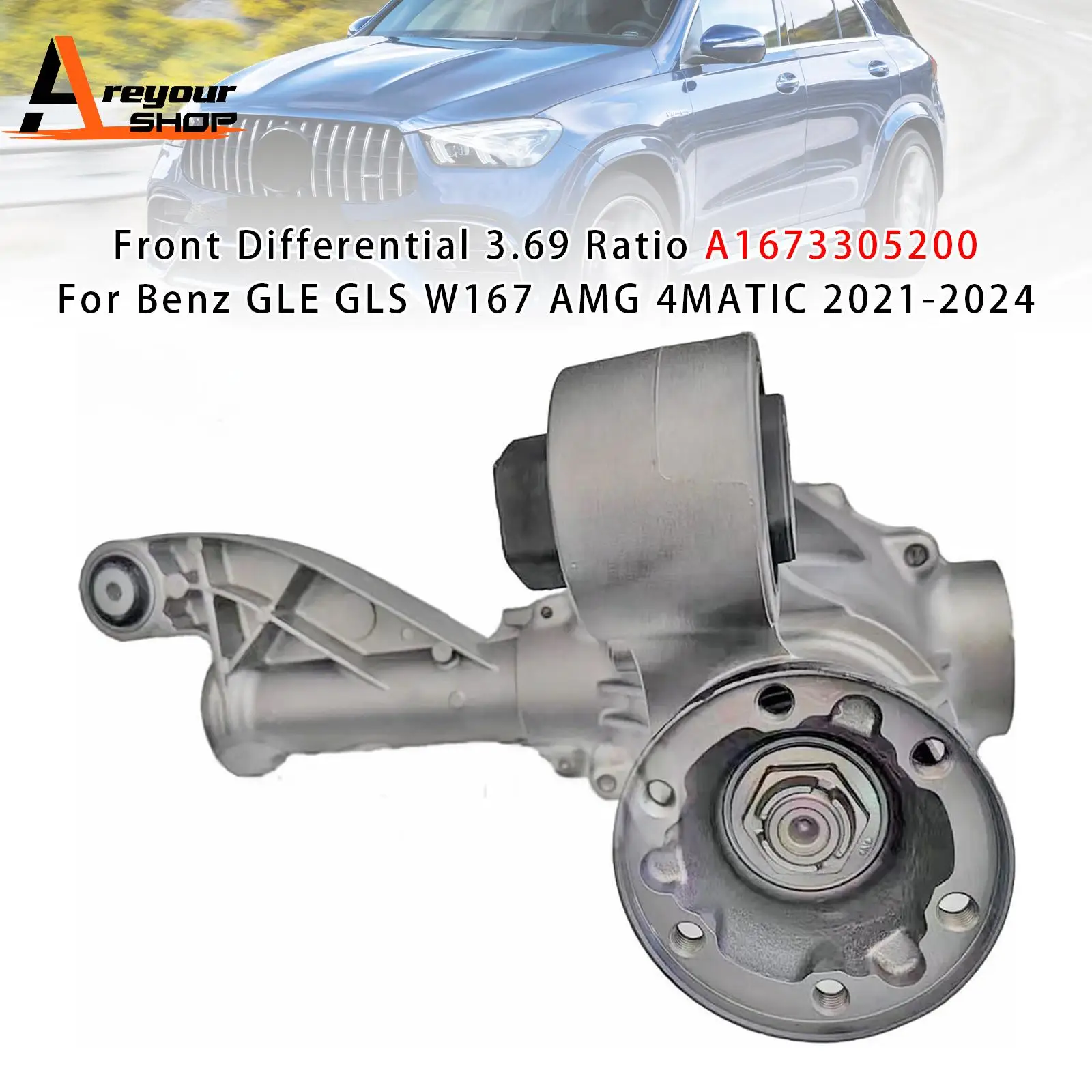 Front Differential 3.69 Ratio A1673305200 for Benz GLE GLS W167 AMG 4MATIC