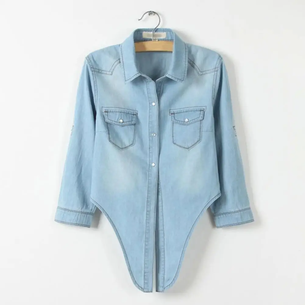Denim Shirt Short Sleeve Womens Tops Femme Crop Tops Women Sexy Short Shirt Blouse Summer Cool Feminine Shirts