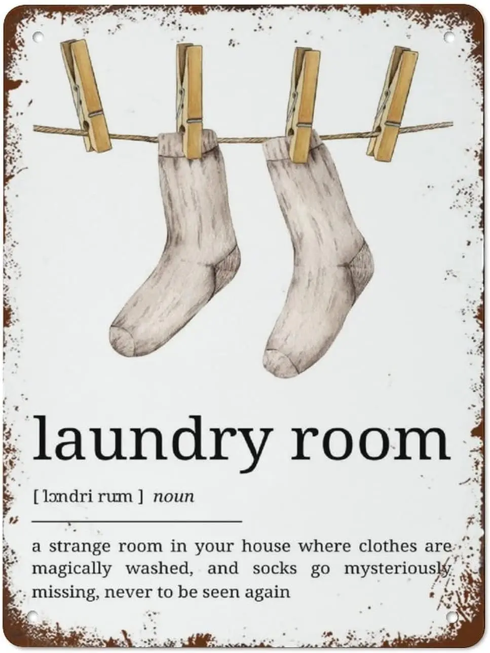Laundry Room Dictionary Definition Poster Vintage Metal Signs Tin Sign Wall Decor Funny Deco