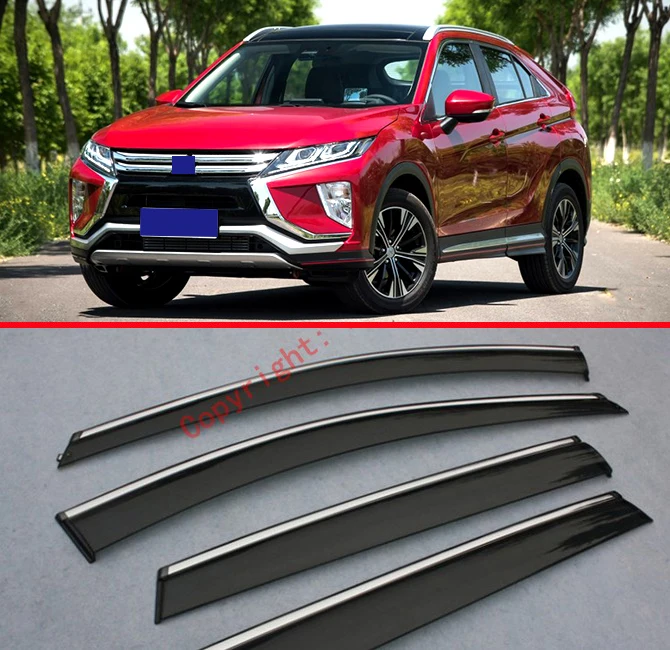 

Window Wind Deflector Visor Rain/Sun Guard Vent For Mitsubishi Eclipse Cross 2018 2019 Car Accessories Stickers