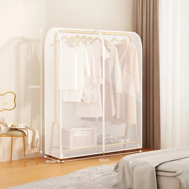

Clear Garment Rack Cover Dustproof Clothes Rack Cover Clothing PEVA Waterproof Protector Organizer Hanging Clothes Storage Bag