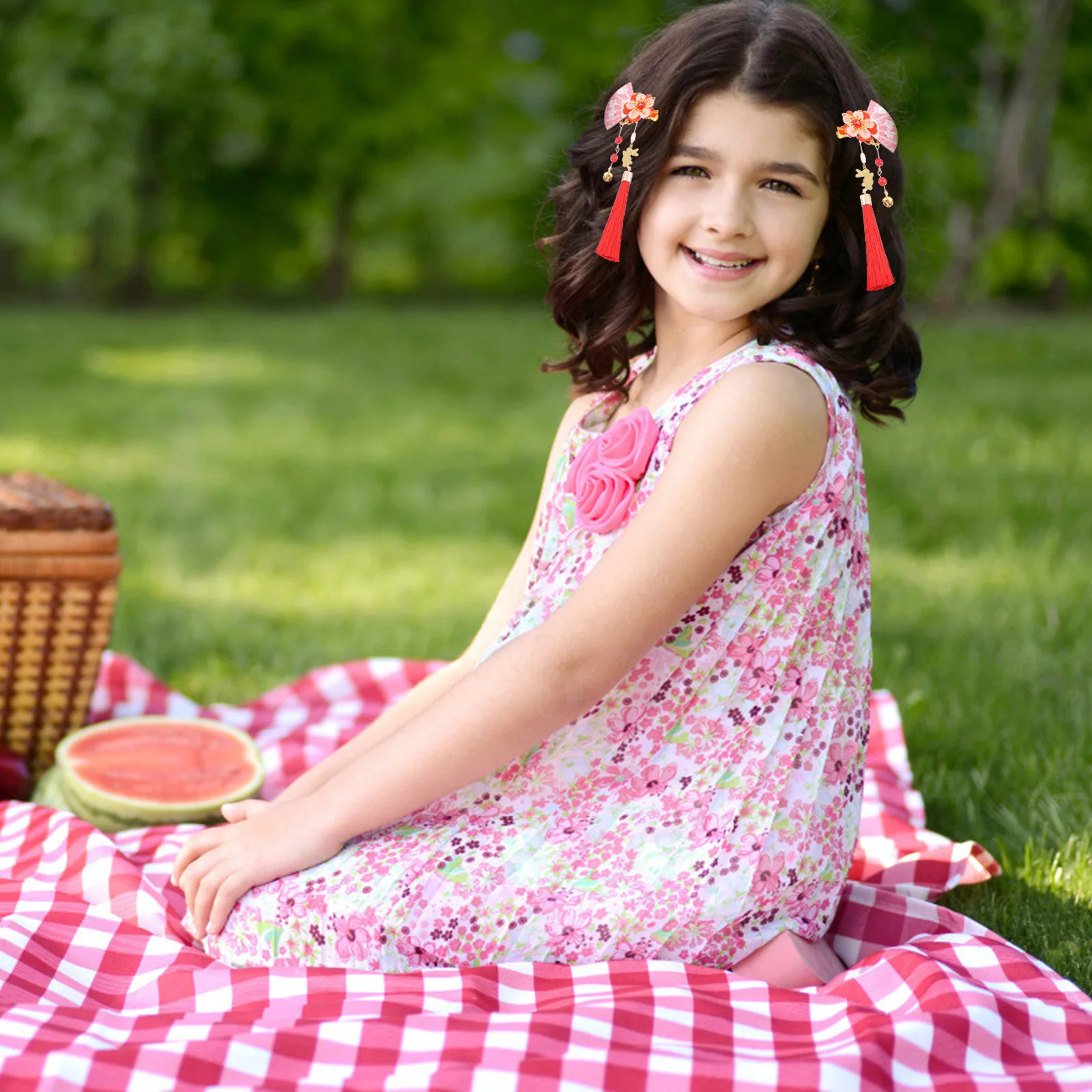 

2 шт., заколка в форме веера в японском стиле, заколка для волос с кисточкой, женская заколка для волос, элегантный аксессуар для волос, подарок на день рождения, свадьбу