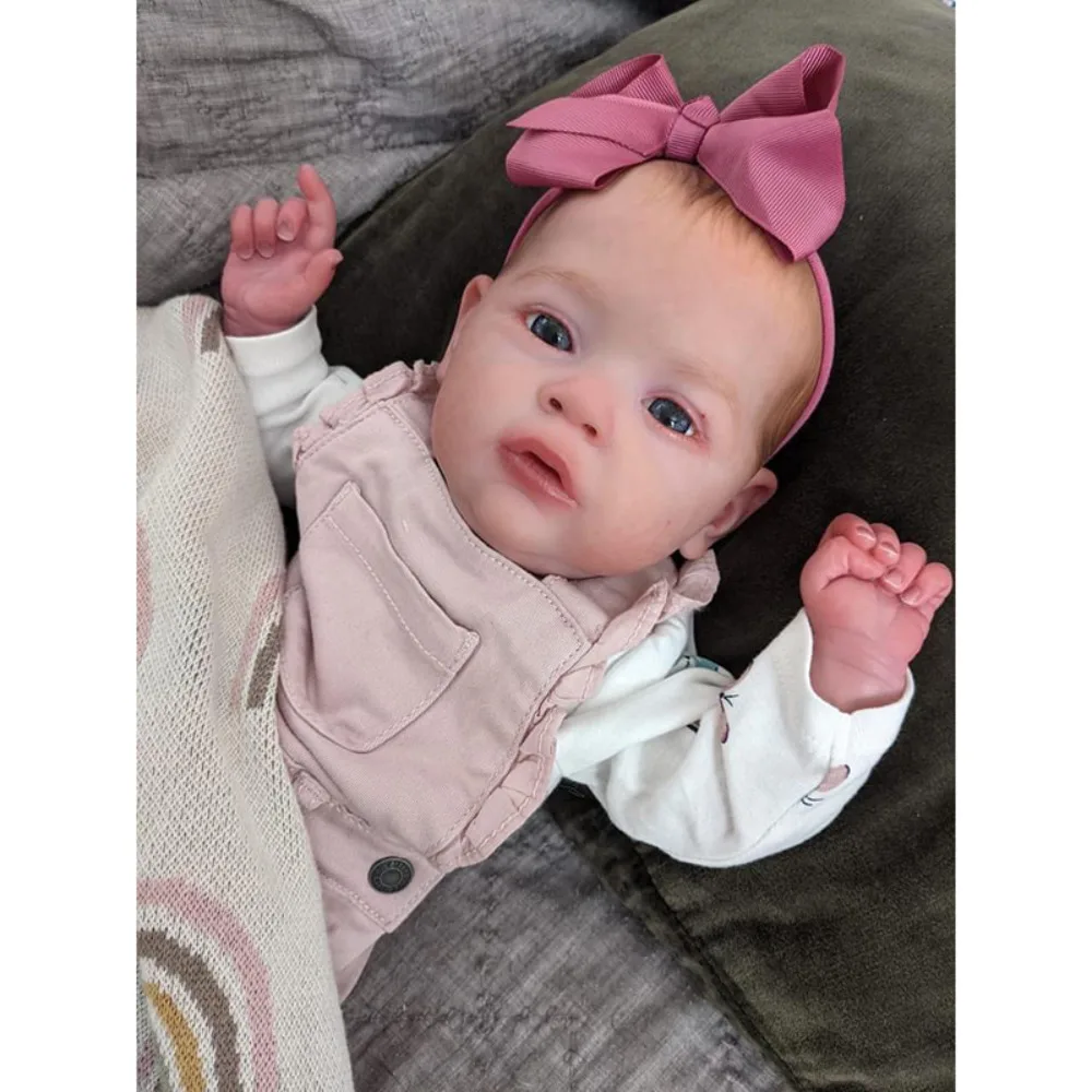 55CM New Arrival Reborn Baby Doll Sweet Girl Already Painted Skin with Many Details Veins Handmade Bebe Reborn Same as Picture