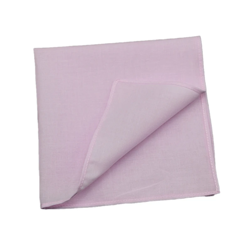 Plain Color Hankie Adult Handkerchiefs Skin Friendly Washable Chest Towel Multiple Purpose Pocket Square Handkerchiefs