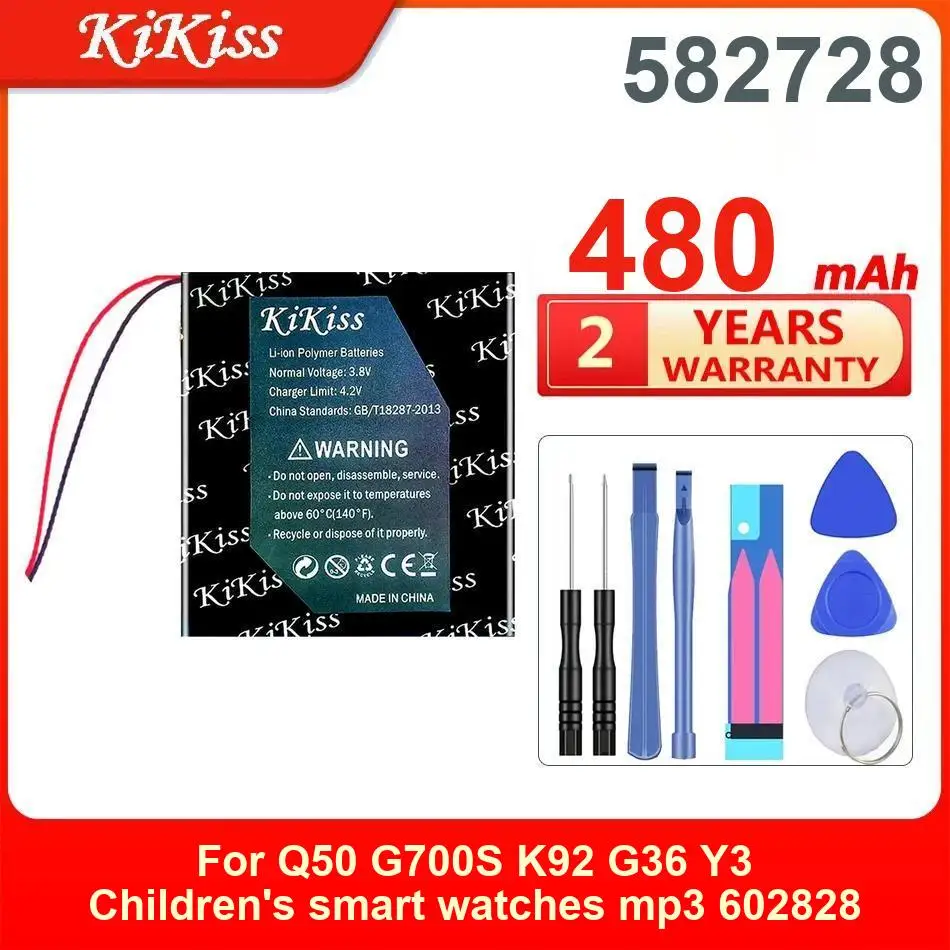 Батарея 582728 для Afrocat Q50 Siling G700S Kido K92 Pady G36 Baitu Y3, детские умные часы Mp3 602828