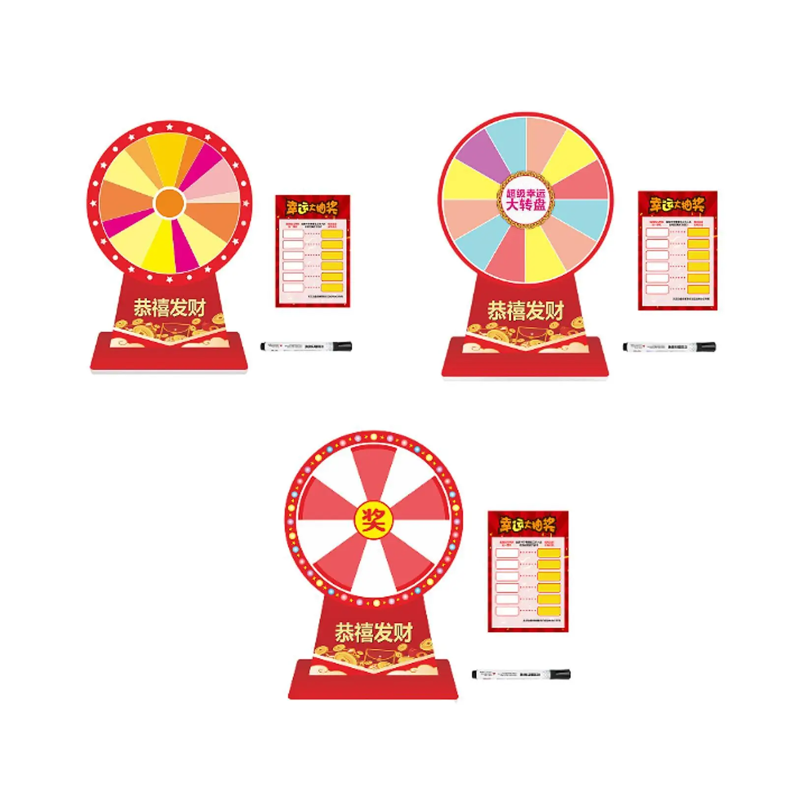Tabletop Roulette Wheel Portable Prize Turntable for Events