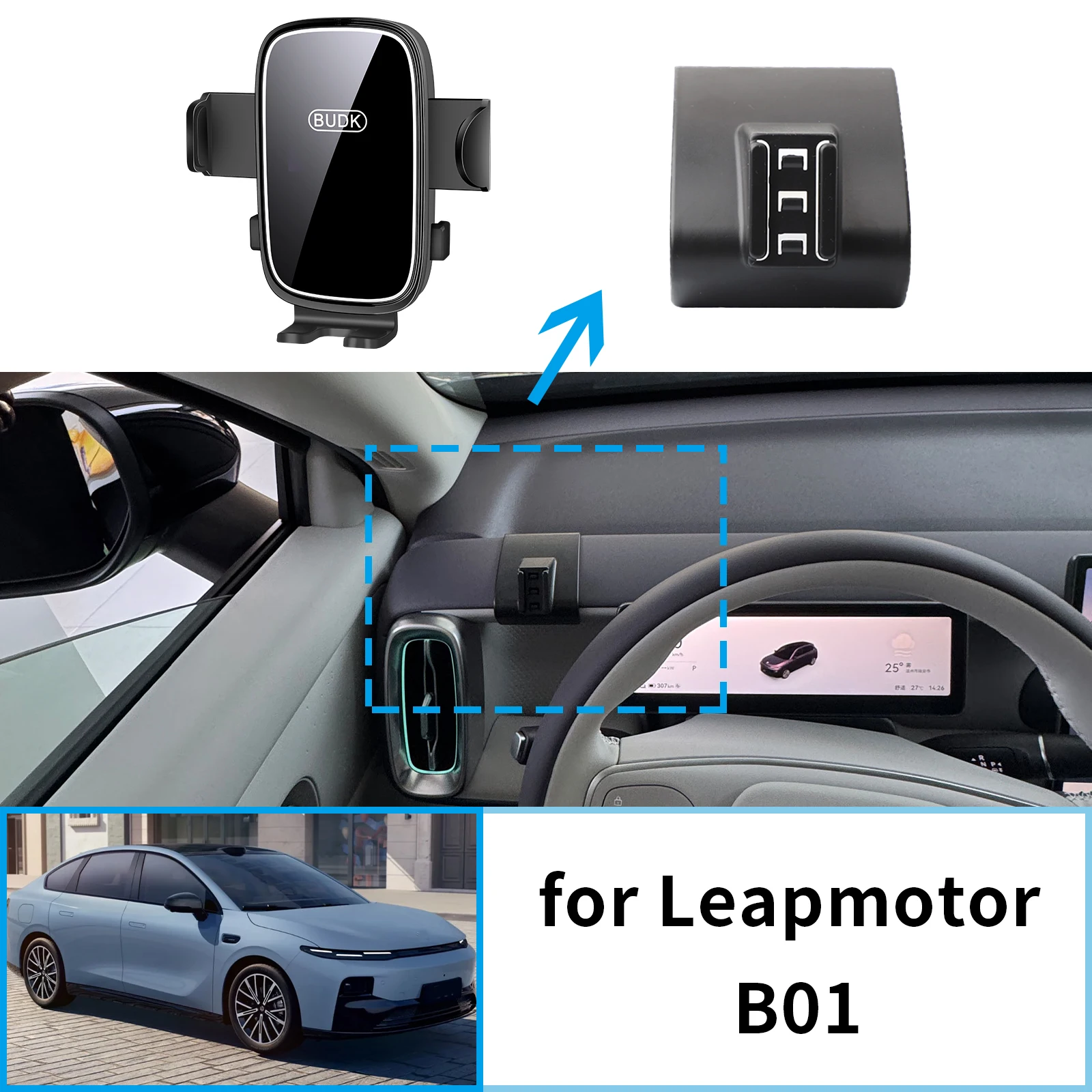 

Car Mobile Phone Holder Accessories fit for Leapmotor B01 GPS Bracket Navigation Stand Auto