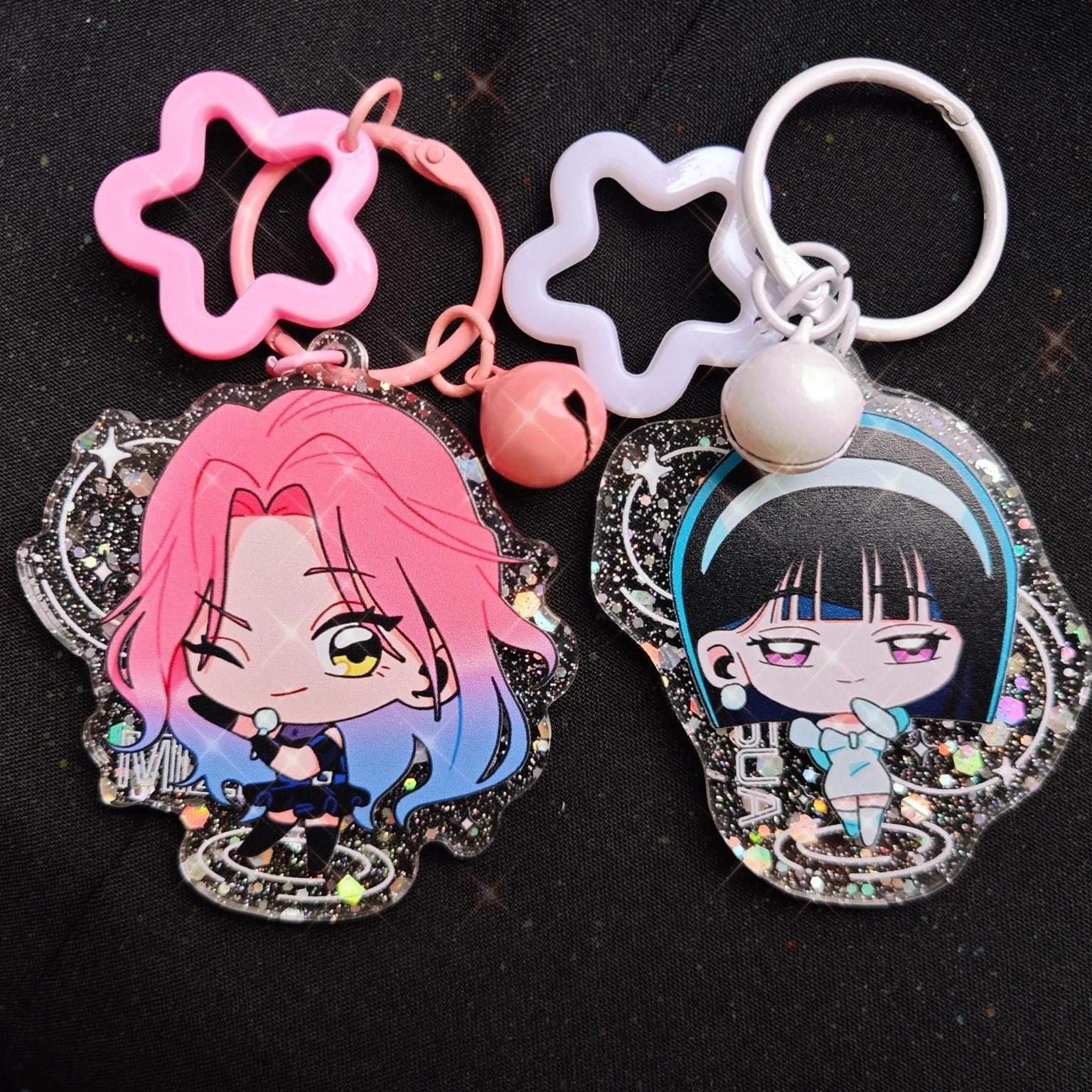 Anime alienígena palco mizi seu cosplay acrílico chaveiro dos desenhos animados mini cartão figura de tijolo suporte chaveiro decoração presente de natal