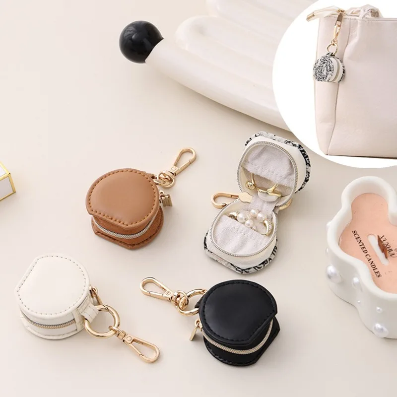 Jewelry Ring Holder Keychain,Portable Travel Sports Ring Keeper Case,Mini Small Versatile Carrying Display Storage Jewelry Box